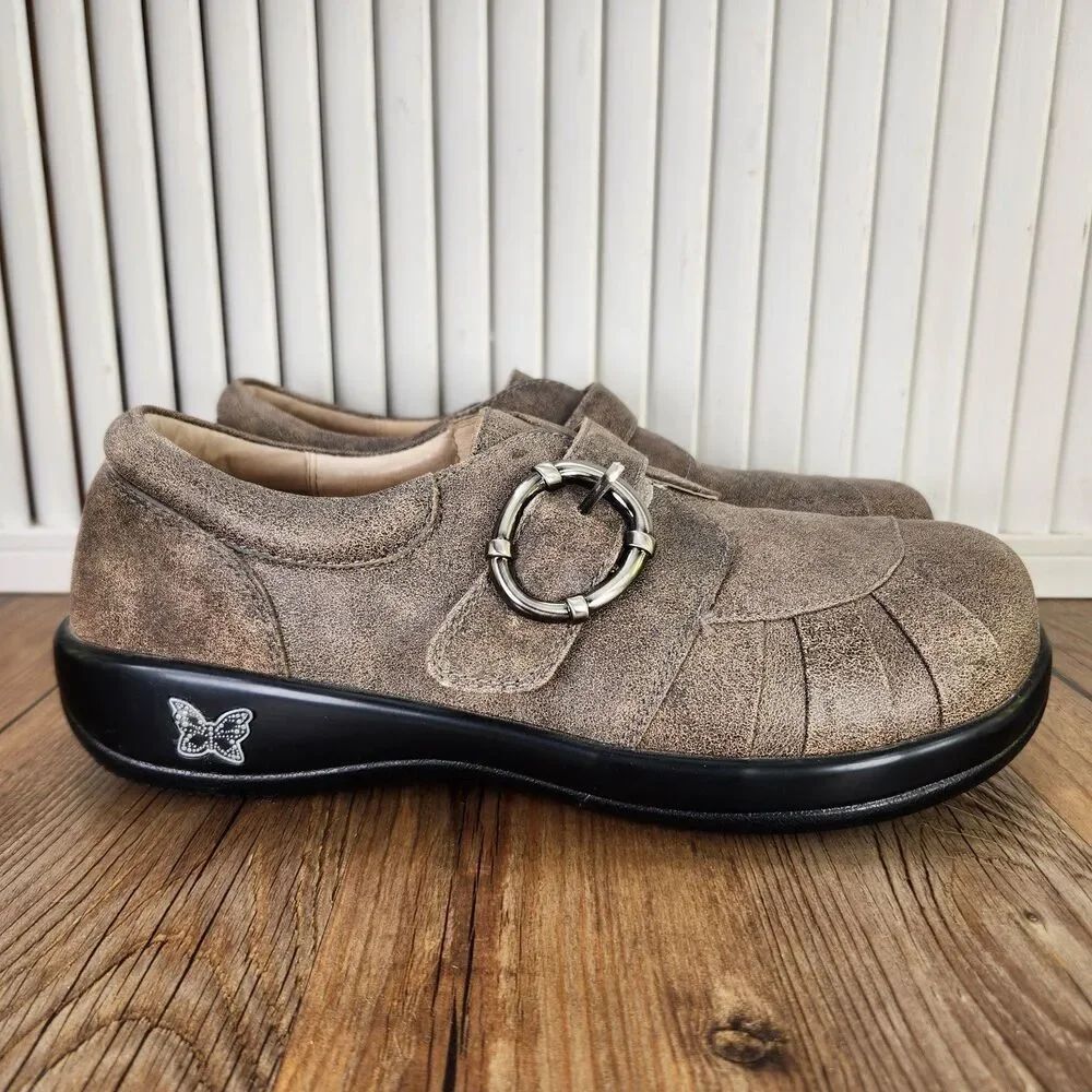 Alegria Khloe Slip-On Clogs Womens Size 10 Drifted Gray Mary Jane Comfort Shoes